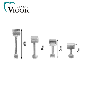Crochets à boule sertissables orthodontiques dentaires 10 pièces en acier inoxydable, type stop long et court, outils orthodontiques - Product Image 1