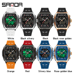 SANDA 6235 Debut Orologio da Uomo con Doppio Display, Quadrante Tonneau, Multifunzione, Impermeabile, Sportivo e alla Moda - Product Image 6