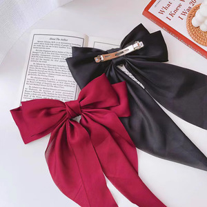Grande taille <span class=keywords><strong>cheveux</strong></span> noeuds papillon pinces à <span class=keywords><strong>cheveux</strong></span> Texture Satin arc épingle à <span class=keywords><strong>cheveux</strong></span> fille <span class=keywords><strong>cheveux</strong></span> accessoires pour femmes été nœud papillon épingles à <span class=keywords><strong>cheveux</strong></span> - Product Image 3