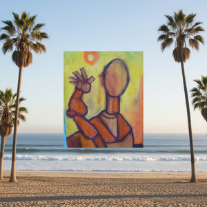 Camiseta de manga larga con estampado de Faceless Man At Venice Beach - Product Image 3