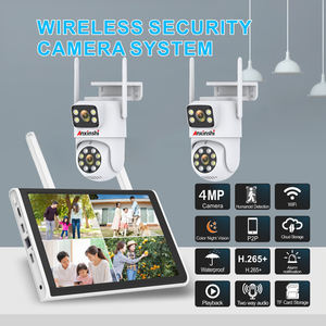 Anxinshi <span class=keywords><strong>Eseecloud</strong></span> 8CH <span class=keywords><strong>NVR</strong></span> con 10 pollici Monitor 4MP 2 lenti 2 schermo PTZ telecamera di rilevamento umano Wifi DOME telecamera di rete <span class=keywords><strong>NVR</strong></span> - Product Image 3