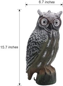 Ngoài trời năng lượng mặt trời <span class=keywords><strong>Owl</strong></span> Bird <span class=keywords><strong>Repeller</strong></span> với pin-Sparrow răn đe bù nhìn cho kiểm soát động vật mùa thu mùa - Product Image 5