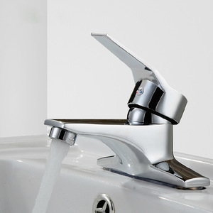 Grifo monomando para lavabo de latón con 2 orificios, montaje en cubierta, con válvula de cerámica - Product Image 2