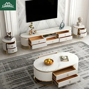 Tea Table And TV Cabinet Combination Light Luxury Post Modern Marble Coffee Table