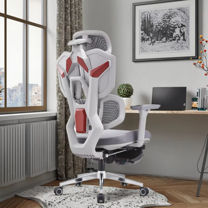 Bon prix <span class=keywords><strong>Chaise</strong></span> de jeu d'ordinateur <span class=keywords><strong>en</strong></span> <span class=keywords><strong>cuir</strong></span> de joueur personnalisé <span class=keywords><strong>Chaise</strong></span> de bureau de jeux ergonomique réglable <span class=keywords><strong>en</strong></span> maille <span class=keywords><strong>grise</strong></span> avec repose-pieds - Product Image 1