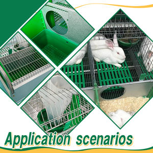 12 Kapılı Anne Tavşan Yetiştirme Kafesi, Yuvalama Kutulu Tavşan Besleme Sistemli Tel Örgülü Tavşan Üretici Kafesi - Product Image 6