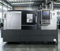Tour CNC automatique à grande vitesse TCK550 à banc incliné, tourelle hydraulique, broche simple, usinage horizontal robuste, moteur FANUC haute performance