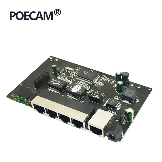 5 Port Poe Switch  4 Port 10/100/m Poe 48v 2a IEEE802.3af/at Active Ethernet Network POE for 3MP HD IPC