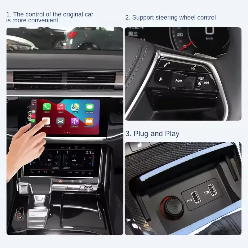 Fast Connect Mini Wifi Auto CarPlay Wireless Dongle for iPhone Smart AI Box Wired Car Play Wired to Wireless