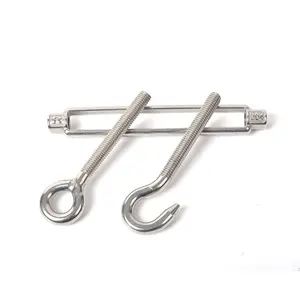 ผู้ผลิตจีน Ss304 DIN1480สแตนเลสตะขอตา M4/M5/M6/M8/M10 Turnbuckle