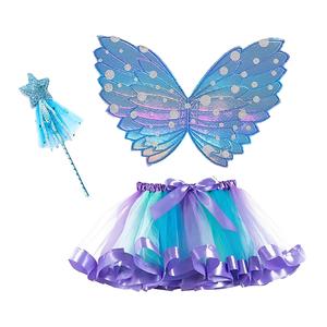 Il Set di costumi per Cosplay per ragazze carine include gonna Tutu da elfo e ala farfalla per bambini Fantasy e giochi di ruolo - Product Image 3