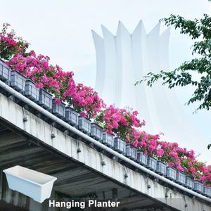 Jardinière rectangulaire blanche pour balcon, jardin vertical - Product Image 5