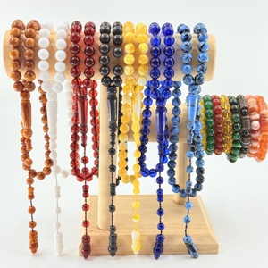 Pulsera de cuentas de oración musulmana, cuentas de 10 mm, 51 piezas, peregrinación islámica, Misbaha Taisbiha Syrup Kerbai Subha Rosario - Product Image 6