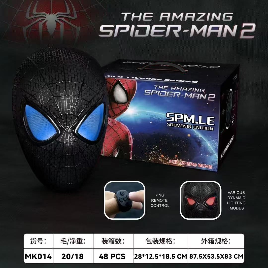 Máscara de Spider-Man con Control Remoto + Luces LED en los Ojos + Carga USB