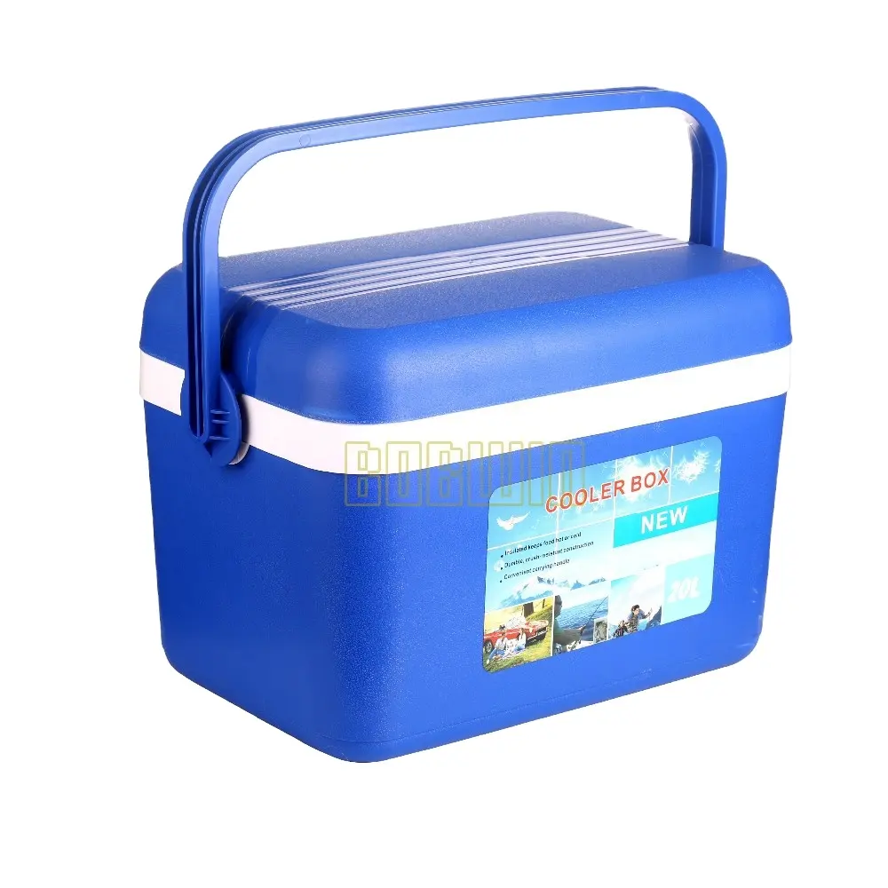 20L taşınabilir açık plastik soğutucu kutu araç buzdolabı soğutucu kutu