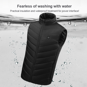 <span class=keywords><strong>Chaleco</strong></span> Térmico Personalizado con Logotipo, Negro, Sin Mangas, para Hombre, Recargable por USB, Resistente al Viento, Lavable - Product Image 4