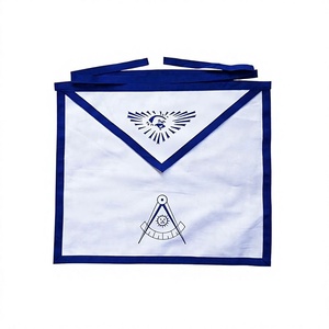Insignia Bordada a Máquina de Cuero Past Master Blue Lodge con Cuentas e Imán |   Placa de Identificación de Cuero Ligera y Personalizable - Product Image 1