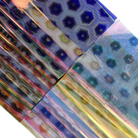 Usine dernière conception hexagonale holographique Pvc rouleau 0.1mm Laser étanche Pvc matériel feuille pour l'artisanat