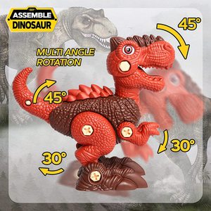 Jouet de dinosaure à démonter et assembler soi-même, ensemble de construction, puzzles d'animaux avec perceuse électronique pour enfants - Product Image 4
