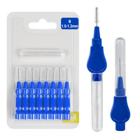 Brosses interdentaires professionnelles multicolores en silicone pour le nettoyage interdentaire, outils de nettoyage interdentaire en caoutchouc souple