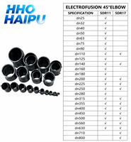Personnalisable, directement de l'usine, durable, SDR11 PE100 45 °   Raccords de tuyauterie électriques à souder pour l'ingénierie des canalisations