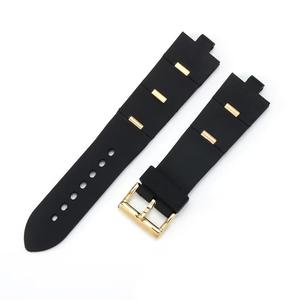 Adapté au bracelet Baigree 22 24 mm PU noir convexe 8 mm Marques étanches Montre souple de Shenzhen pour hommes et femmes - Product Image 5