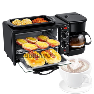 Elektrikli 3 In 1 kahvaltı makinesi çok fonksiyonlu Mini damla kahve makinesi ekmek Pizza fırını yumurta omlet kızartma tavası ekmek kızartma makinesi - Product Image 1