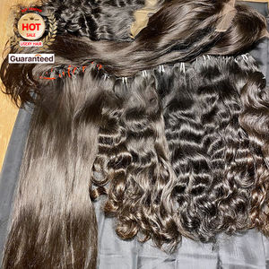 Fagottini per capelli intatti per cuticole vergini del Vietnam non lavorati fornitori di capelli alla rinfusa a doppia trama Raw tempio indiano grezzo estensione di capelli umani - Product Image 2