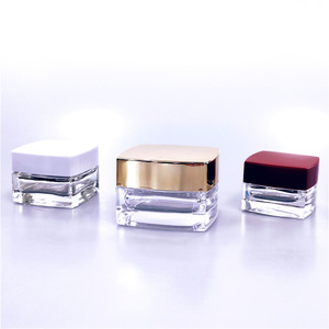 Lọ Kem Thủy Tinh Hình Vuông Mờ Trong Suốt Màu Đen 20G 30G 50G 40Ml <span class=keywords><strong>50Ml</strong></span> Lọ Thủy Tinh Chất Lượng Cao Mỹ Phẩm Chăm Sóc Da Có Nắp Màu Vàng Kim - Product Image 1