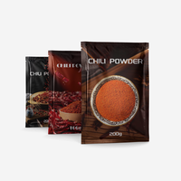 Sachet d'échantillon de poudre de chili 10g avec logo imprimé personnalisé Emballage thermoscellé Pochette étanche à l'humidité à plat Sac à trois joints latéraux