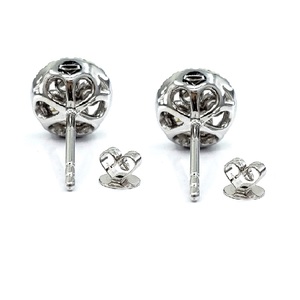 Haute qualité 18k or blanc massif Production rapide à la main forme ronde boucles d'oreilles pour les femmes plaqué or pour cadeau de fiançailles - Product Image 3