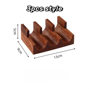 Porte-taco en bois <span class=keywords><strong>de</strong></span> <span class=keywords><strong>noyer</strong></span> Temaki avec logo personnalisé Support en bois - Product Image 3