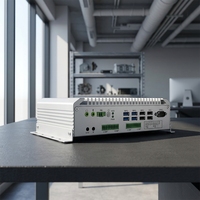 Mini PC industriel sans ventilateur Intel I5-6200U, ordinateur embarqué, 2 ports LAN, 10 ports COM, large plage de température, CE RoHS IPC pour l'automatisation à l'extrémité