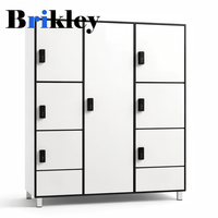 Brikley Bibliothèque Modulaire en Bois Massif pour Salon, Grande Capacité, Écologique, Design Mid-Century, Durable, Personnalisable