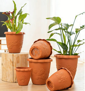 <span class=keywords><strong>Pot</strong></span> de fleurs <span class=keywords><strong>en</strong></span> plastique Roman Rembossed, deux tailles, design moderne, similaire à la terre cuite, pour plantes succulentes, <span class=keywords><strong>vanille</strong></span>, <span class=keywords><strong>pot</strong></span> de jardin <span class=keywords><strong>en</strong></span> plastique - Product Image 4