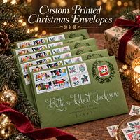 Cartes de Noël personnalisées imprimées avec gaufrage UV sélectif et estampage à chaud doré pour des vœux de fêtes haut de gamme