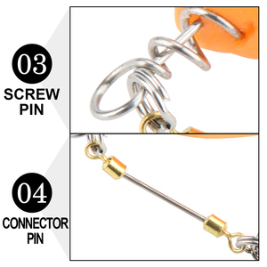 Spinpole Stinger Angelhaken für Big Shad Center Pin Schraubverbinder-<span class=keywords><strong>Set</strong></span> – Hecht, Barsch, Zander Köderhaken mit Widerhaken, scharfer Dreifachhaken - Product Image 5