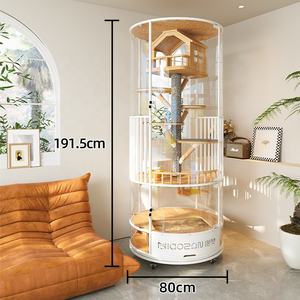 Offre Spéciale grande villa moderne et personnalisée pour <span class=keywords><strong>chat</strong></span> en bois massif avec perchoirs <span class=keywords><strong>à</strong></span> cadre d'escalade pour une utilisation multi-chats en intérieur - Product Image 1