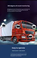 MDVR 4G AI 6 canaux avec écran TFT-LCD 7 pouces, étanche IP67, AHD 720P, vue panoramique 360°, ADAS, DMS, BSD, GPS, garantie 1 an