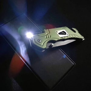 Kit de Supervivencia <span class=keywords><strong>9</strong></span> en 1 Resistente para Exteriores, Pedernal, Cortador de Cinturón de Seguridad, Rompecristales, Herramienta de Emergencia, Cuchillo de Supervivencia Táctico LED para Caza - Product Image 2