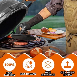 Đập Vỡ Burger kit, gang Heavy Duty Burger smasher Vòng & hình chữ nhật Hamburger Báo Chí cho BlackStone Weber - Product Image 4