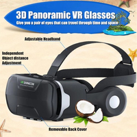 Lunettes VR VRshinecon G02ED avec casque, version panoramique à 360°, lunettes VR mobiles, haute définition, à porter sur la tête