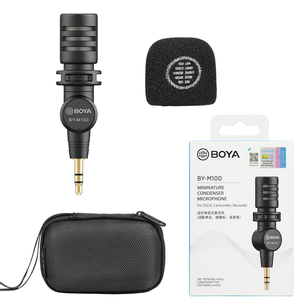 BOYA BY-M110 Mini Microphone À Condensateur 3.5mm TRRS microphone pour Téléphone portable ordinateur portable tablet Vlog Diffusion Vidéo D'enregistrement - Product Image 4