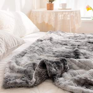 Tùy Chỉnh Giá Rẻ Nhất Hai Lớp Nặng In Cao Đống <span class=keywords><strong>Faux</strong></span> Lông Vải Mùa Đông Ném Chăn Cho Trang Trí Nội Thất Sofa - Product Image 2