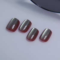 Faux ongles à presser en ABS de haute qualité, sur mesure, forme cercueil, effet œil de chat, pour salon de manucure