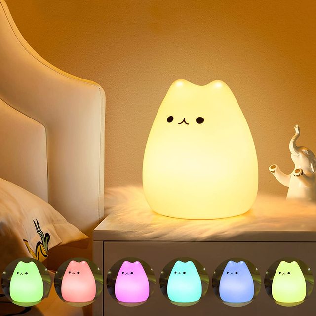 New Technology Silicone Rgb Sensor Table Touch Hatch Baby Rest Sound Cute Kids Lamp, Led Night Light, Night Light for Kids