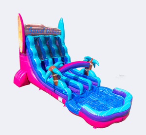 สไลเดอร์น้ำเป่าลมแบบสองเลนสำหรับเล่นกลางแจ้งในฤดูร้อน ดีไซน์ใหม่ เหมาะสำหรับงานปาร์ตี้ - Product Image 6