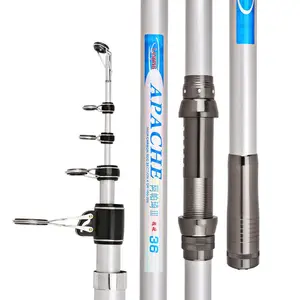 <span class=keywords><strong>Canne</strong></span> à pêche à la mouche en <span class=keywords><strong>haute</strong></span> <span class=keywords><strong>mer</strong></span> pour grand jeu 3.6m-5.4m surf télescopique en fibre de carbone pour les espèces cibles de crevettes de <span class=keywords><strong>mer</strong></span> rapide pour le lac - Product Image 1