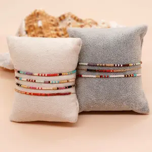 New Summer Bohemian Colorido Semente Beads Popular Vidro Arroz Beads Pulseira Para As Mulheres