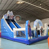 Reine des glaces combo d'eau saut gonflable château de princesse des neiges videur gonflable enfants Chine pull extérieur gonflable
